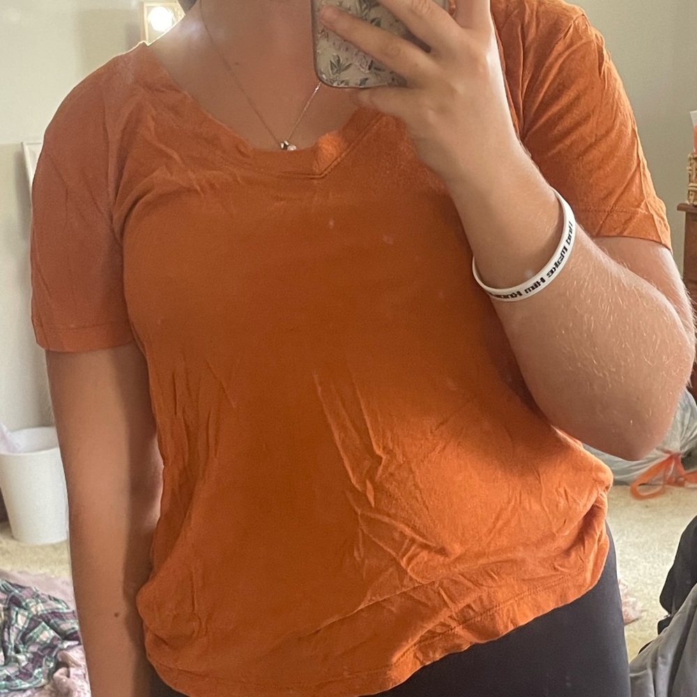 Pumpkin orange forever 21 tee